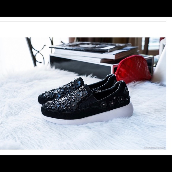 Zara leather Floral slip on sneakers size 7 - Picture 5 of 8